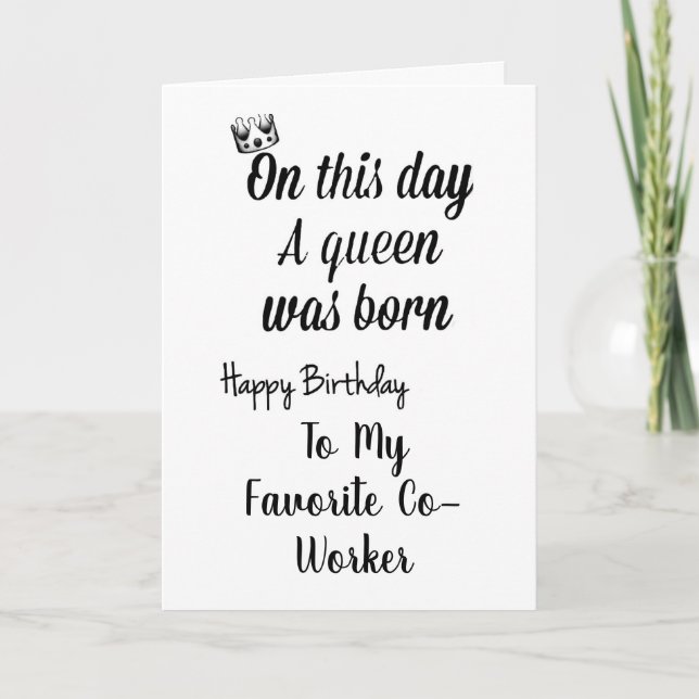 TARJETA **COLABORADOR FAVORITO** ERES UN CUMPLEAÑOS REINO (Anverso)