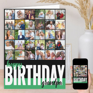 Tarjeta Colage de fotos de abuelo 31 imágenes Feliz Cumple