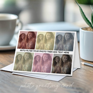 Tarjeta Colage de Fotos de Arte Pop Instantáneo con Filtro