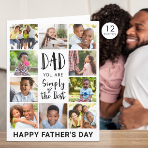 Tarjeta Colage de Fotos del Día del Padre GRANDE Personali