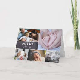 Tarjeta Colage de Fotos Familiares Multi Foto Te Extraño