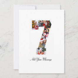 Tarjeta Colage de fotos número 7 en blanco y negro