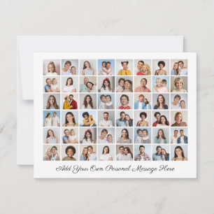Tarjeta Colaje de 48 fotos Agrega tu propio saludo