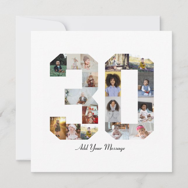 Tarjeta Colaje de fotos número 30 (Anverso)