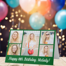 Colaje de fotos personalizadas de cumpleaños feliz