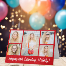 Colaje de fotos personalizadas de cumpleaños feliz
