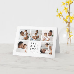 Tarjeta Colaje de Fotos Personalizadas Mejor Papá del Mund