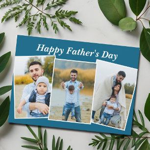 Tarjeta Colaje de fotos personalizado Feliz Día del Padre 