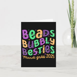 Tarjeta Colas de burbujas de burbujas Mardi Gras 2025 Part