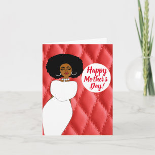 Tarjeta Colcha Roja Afroamericana 