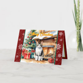 Tarjeta Colección antigua de vacaciones de Navidades hermo