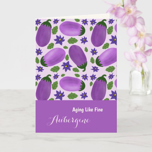 Tarjeta Colección Berenjena Blush & Bloom – Cumpleaños (Orquídea)
