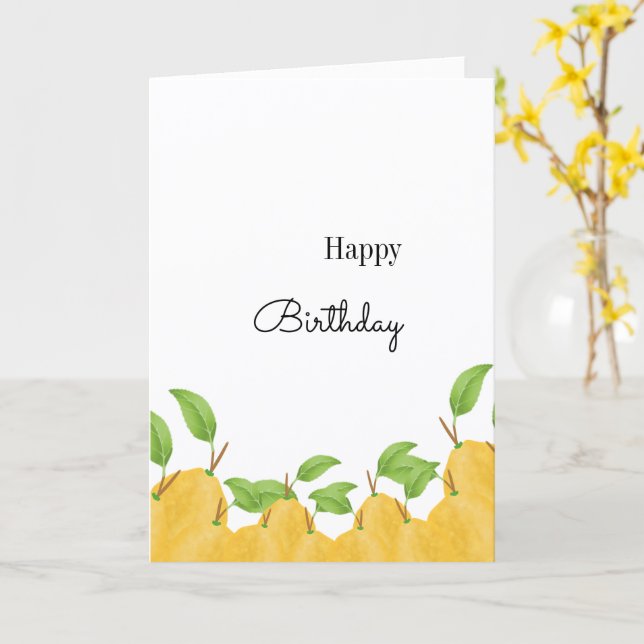 Tarjeta Colección Cumpleaños Lemon Bloom (flor amarilla)