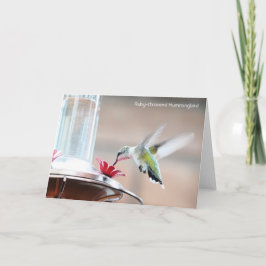 Tarjeta Colección de aves: Hummingbird (notas en blanco)