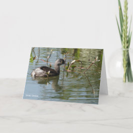 Tarjeta Colección de aves: menos verde (notas en blanco)