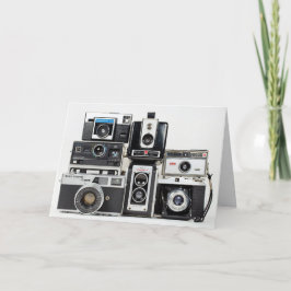 Tarjeta colección de cámaras retro