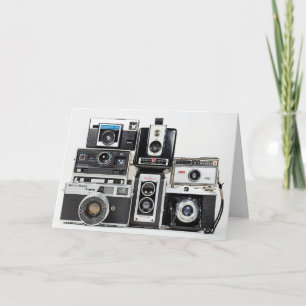 Tarjeta colección de cámaras retro