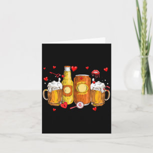 Tarjeta Colección de cerveza Día de San Valentín bebedor c