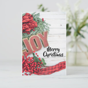 Tarjeta Colección de fiestas Joy & Wreath