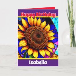 Tarjeta Colección de girasoles elegante y de moda