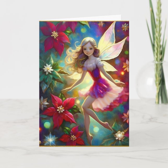 Tarjeta Colección de Hadas de Navidad - Cabello Rubio Ceni (Anverso)