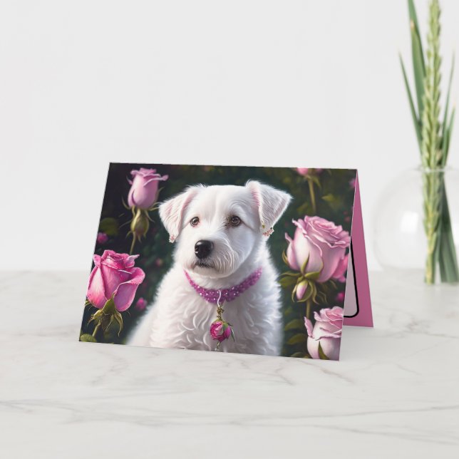 Tarjeta Colección de Little Dog And Rose (Anverso)
