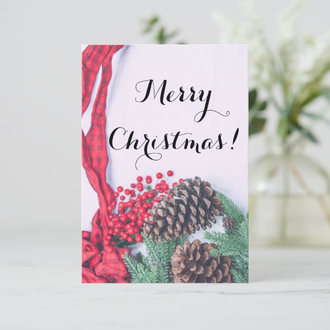 Tarjeta Colección de piñas navideñas (Anverso de pie)