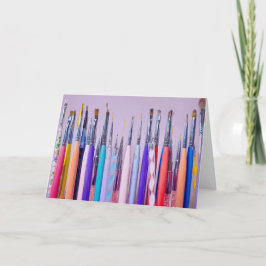 Tarjeta Colección de pincel de arte de uñas de cumpleaños