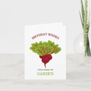 Tarjeta Colección de Remolacha Fresca Cumpleaños
