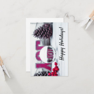 Tarjeta Colección de vacaciones de bola de vidrio de alegr