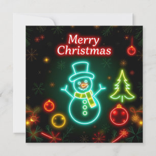 Tarjeta Colección de vacaciones populares Neon navidades