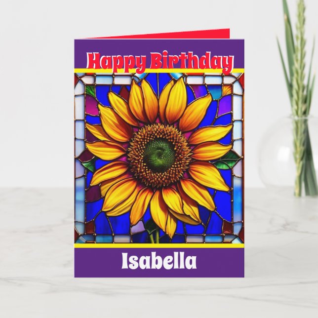 Tarjeta Colección elegante y moderna de girasoles (Anverso)