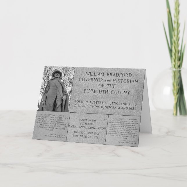 Tarjeta Colección Gov William Bradford (Anverso)