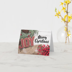 Tarjeta Colección navideña de alegría y guirnaldas