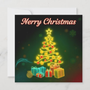 Tarjeta Colección navideña neón de moda para navidades