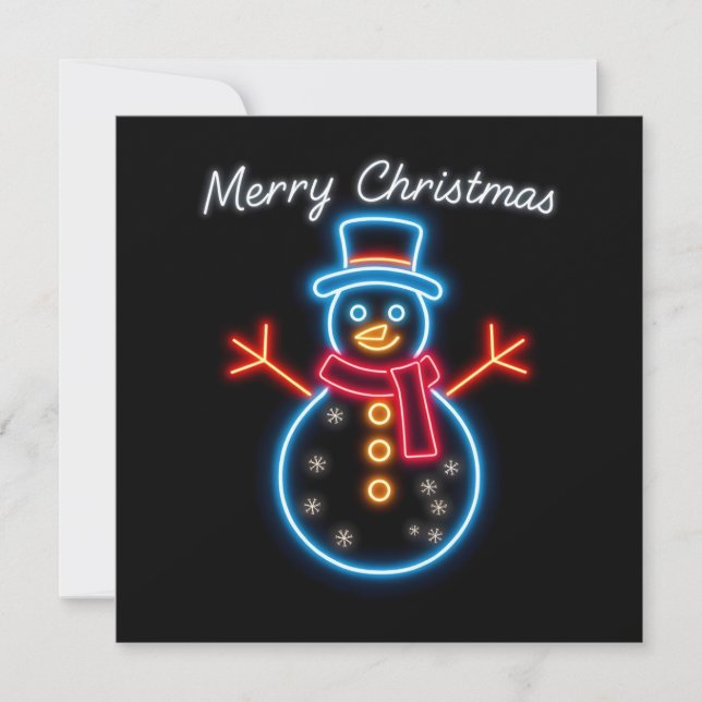 Tarjeta Colección Neon Holiday para Navidades de moda (Anverso)