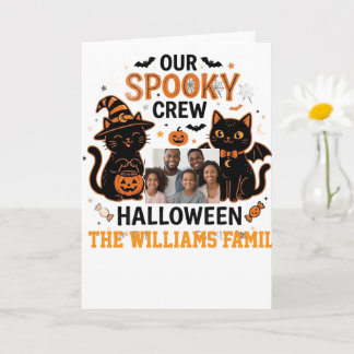 Tarjeta Colección personalizada de gatos negros de Hallowe