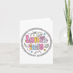 Tarjeta Colegial Preppy Coquette Lazo Señora Almuerzo Escu