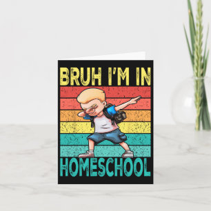Tarjeta Colegio de casa Dabbing Boy Bruh Estoy en el coleg