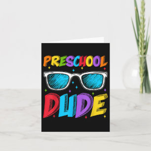 Tarjeta Colegio De Preescolar Sombra El Primer Día De Volv