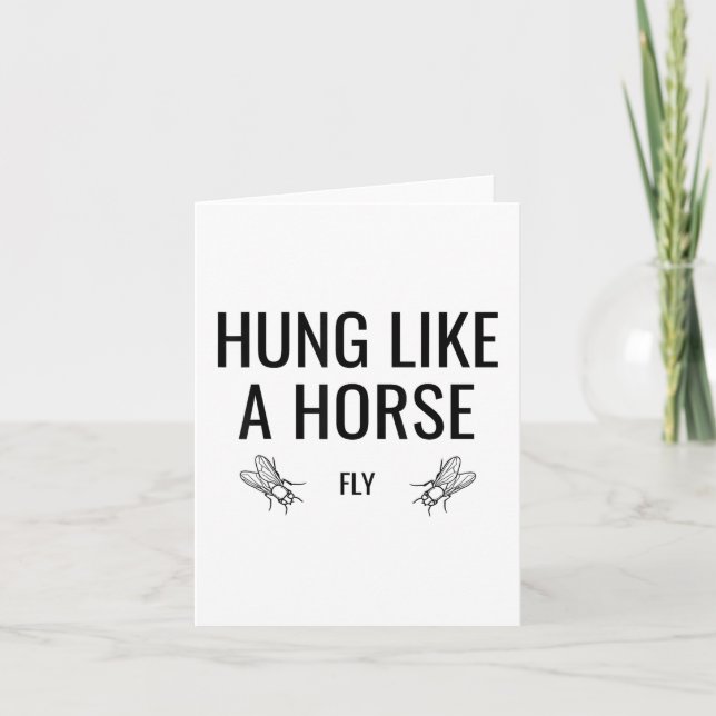 Tarjeta Colgado Como Una Mosca De Caballo - Mosca De Cabal (Anverso)