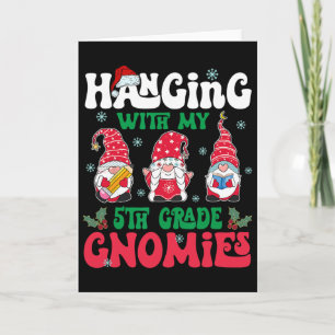 Tarjeta Colgando Con Mi Gnomo De 5to Grado Navidad Diverti
