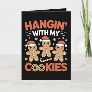 Tarjeta Colgando Con Mis Galletas Navidad Pan De Jengibre 