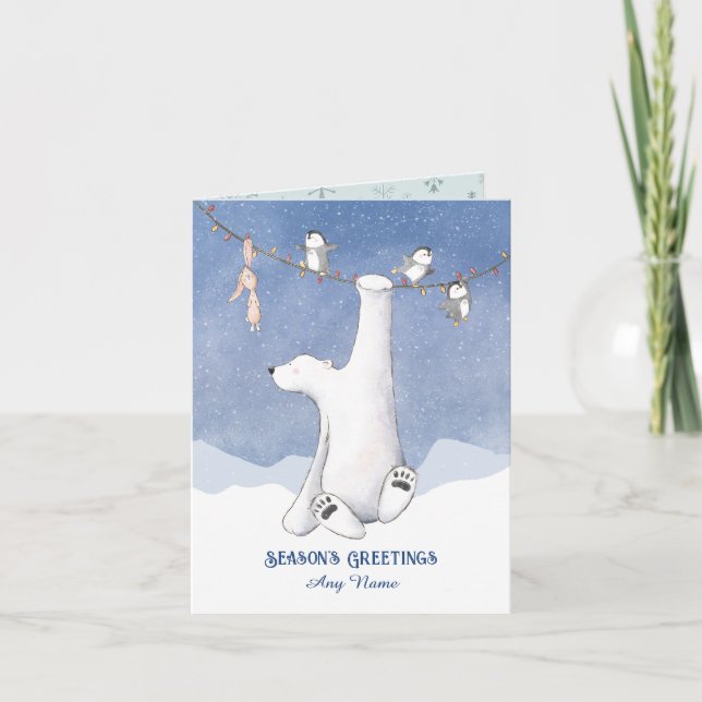 Tarjeta Colgando Por Los Navidades (Anverso)