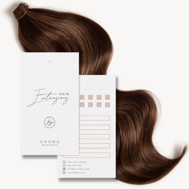 Tarjeta colgante de cuidado de extensiones de cabe (Subido por el creador)