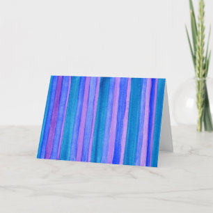 Tarjeta Colgar ahí—Bandas turquesas, azules, violetas
