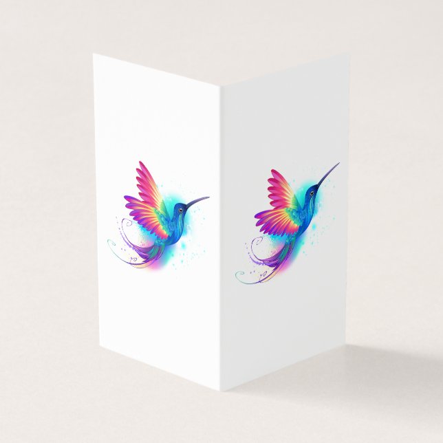 Tarjeta Colibrí arcoiris exótica (Exterior)
