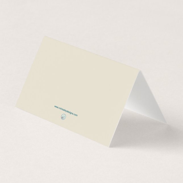 Tarjeta Colibrí con Corazón (Reverso)