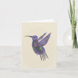 Tarjeta Colibrí con Corazón