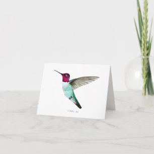 Tarjeta colibrí de Anna